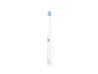 Techancy KH6200 White Electric Toothbrush, Vibrating Teeth Cleaner, Replaceable Brush Head, AA Batte