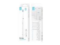 Techancy Escova De Dentes Eléctrica Branca KH6201, À Prova De Água IPX7, Cabeça De Escova Substituív Techancy Escova De Dentes Eléctrica Branca KH6201, À Prova De Água IPX7, Cabeça De Escova Substituív