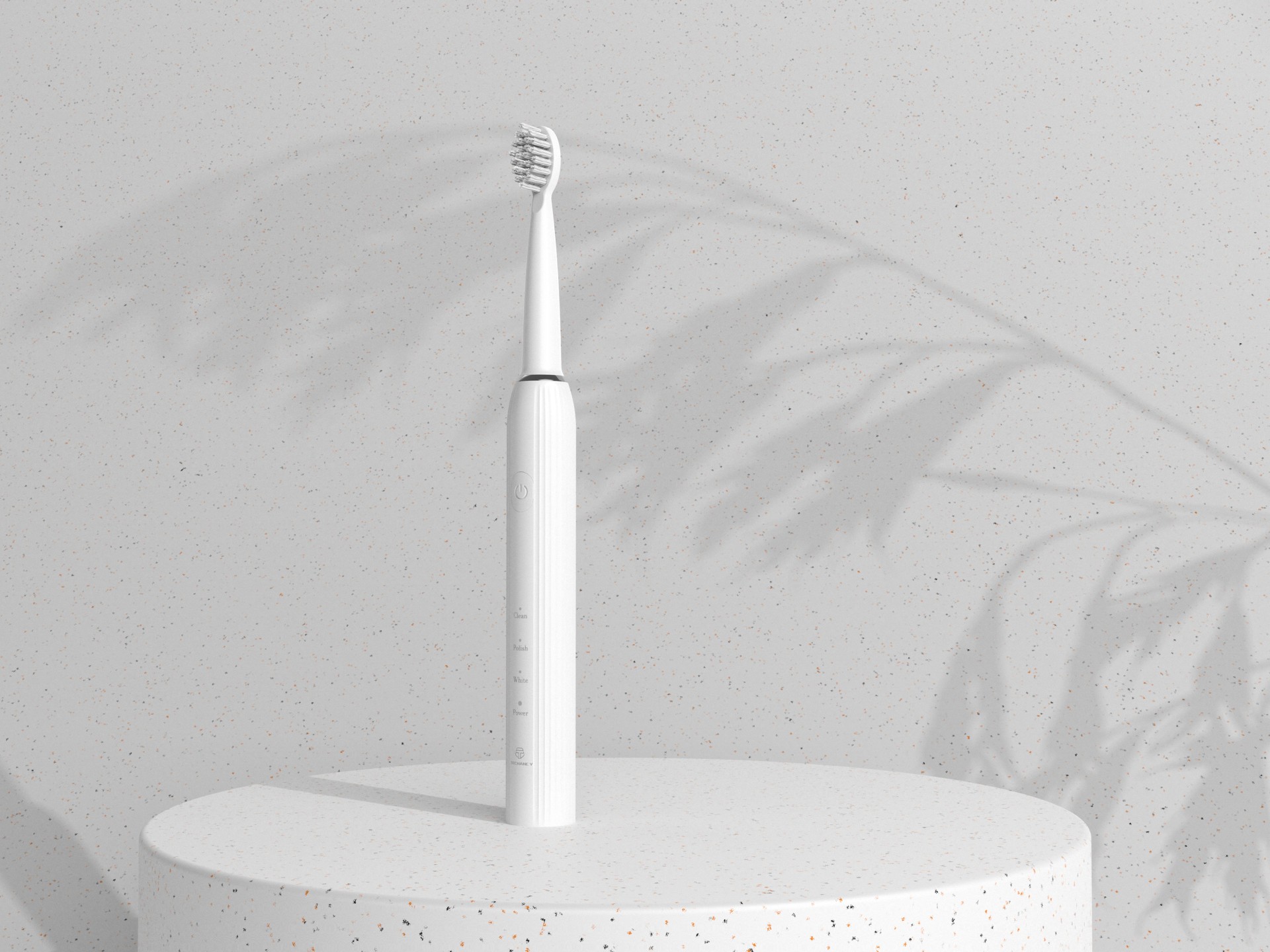 Techancy Escova De Dentes Eléctrica Branca KH6203, À Prova De Água IPX7, Cabeça De Escova Substituív