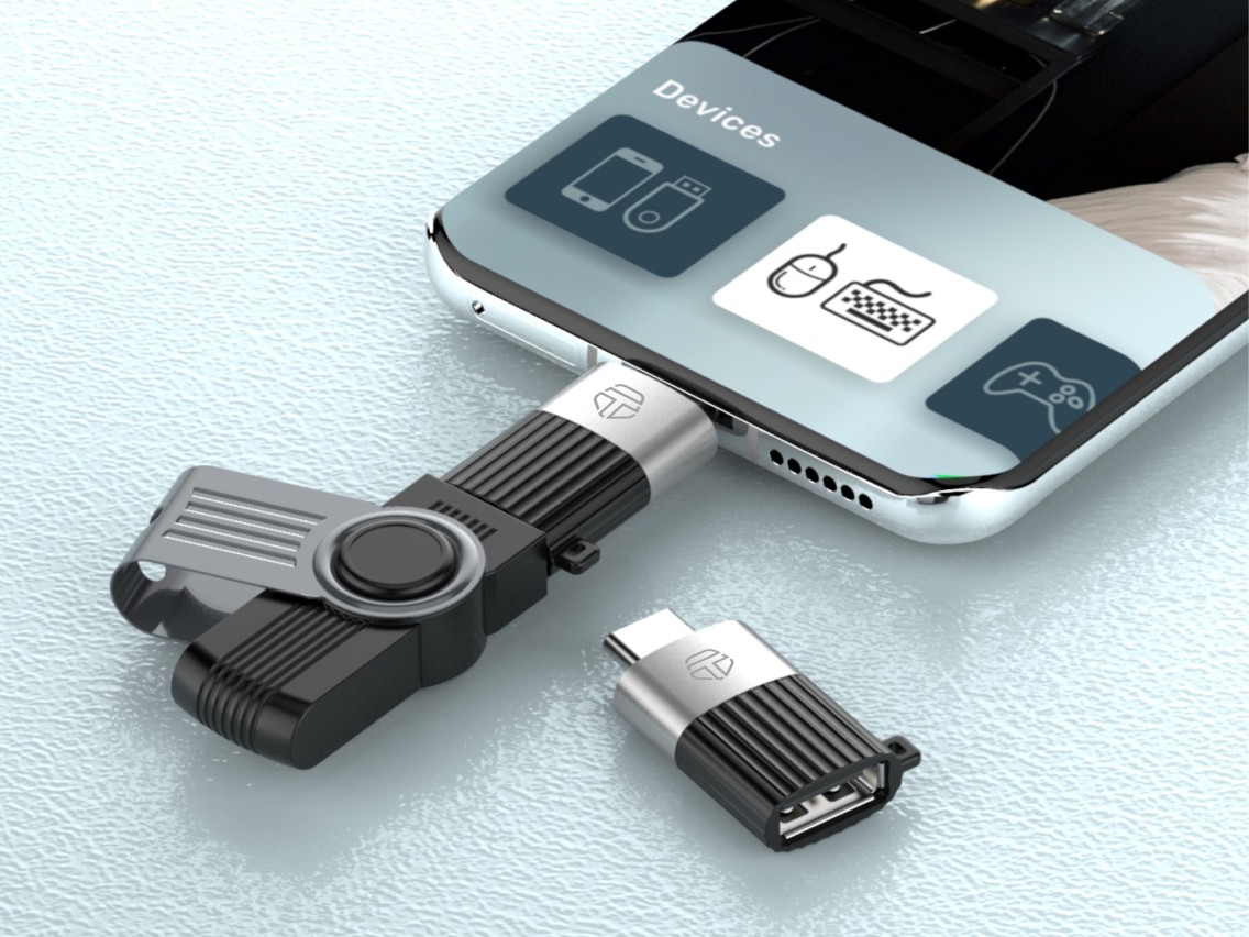 Adaptador OTG Techancy KK2100, Tipo C a USB 3.0, compatible con carga y transferencia de datos, comp