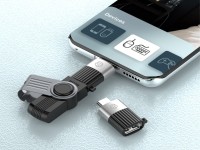 Adaptador OTG Techancy KK2100, Tipo C a USB 3.0, compatible con carga y transferencia de datos, comp Adaptador OTG Techancy KK2100, Tipo C a USB 3.0, compatible con carga y transferencia de datos, comp