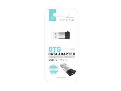 Adaptador OTG Techancy KK2101, USB a tipo C, compatible con carga y transferencia de datos, compacto