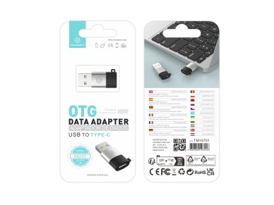 Adaptador OTG Techancy KK2101, USB a tipo C, compatible con carga y transferencia de datos, compacto
