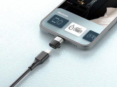 Techancy OTG Adapter, KK2106, Lightning to Micro, Supports Charging and Data Transfer, Compact and P