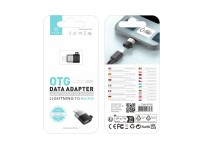 Techancy OTG Adapter, KK2106, Lightning to Micro, Supports Charging and Data Transfer, Compact and P