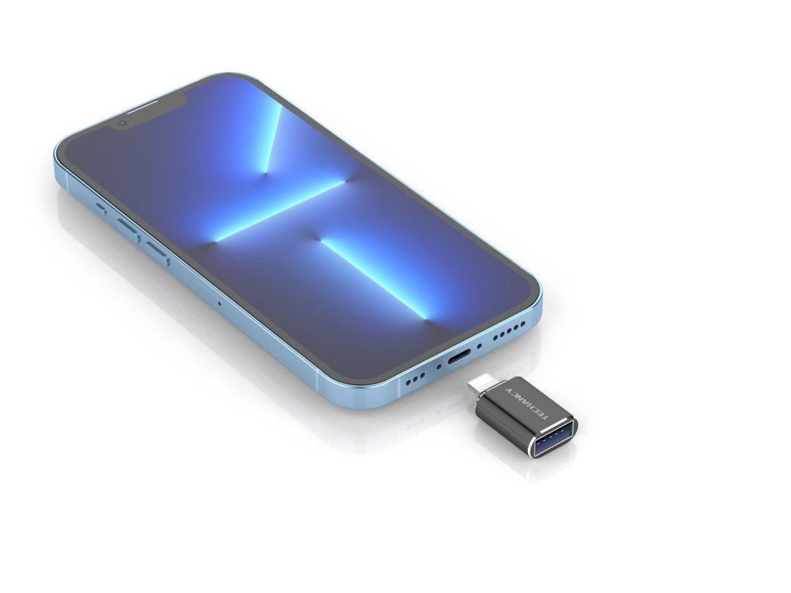 Techancy Adaptador Otg Usb 3.0 Preto KK2109, Suporta Leitura/Gravação De Unidade Flash Usb, Ligações