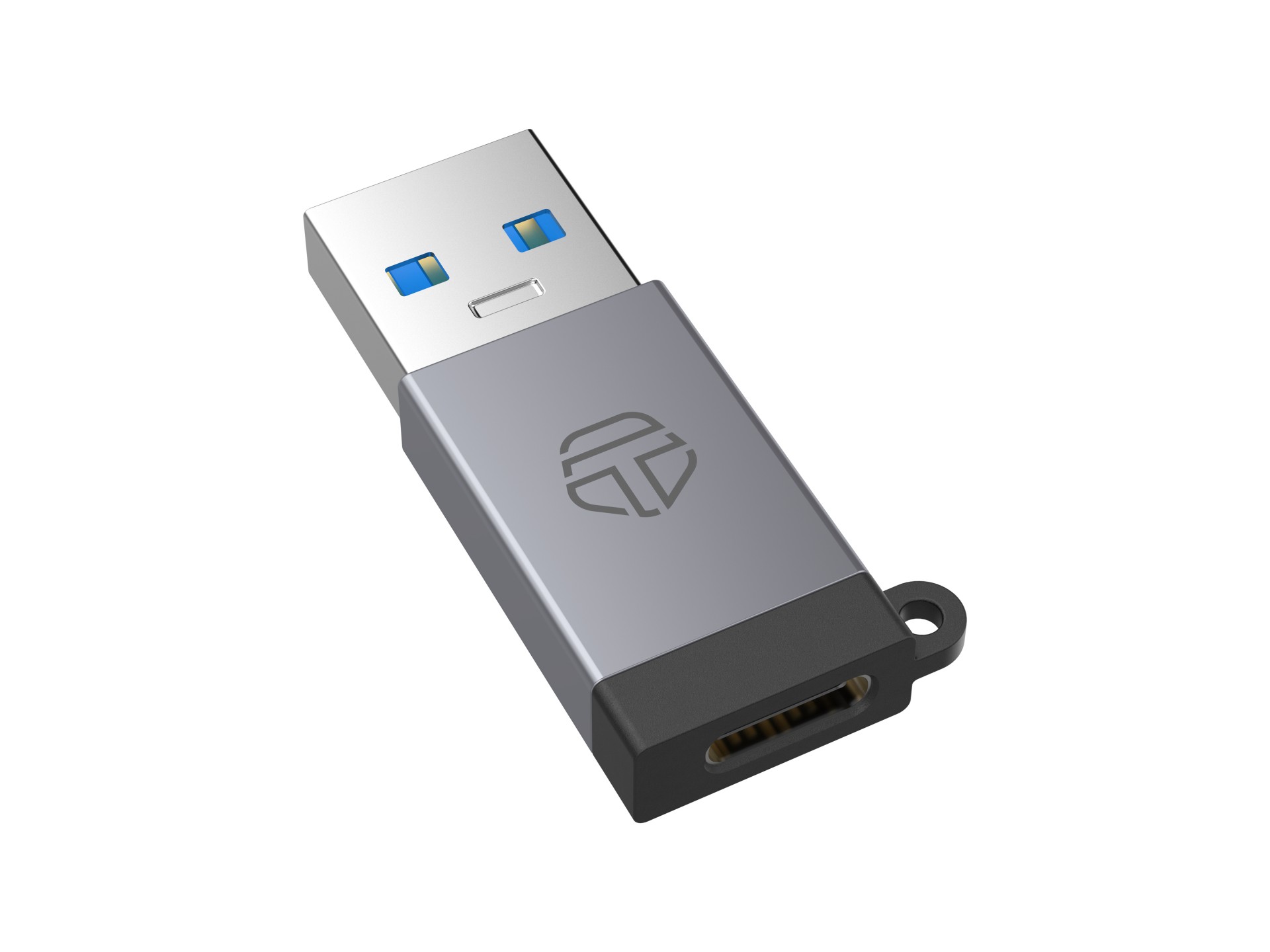 Techancy Adaptador USB-A para USB-C OTG KK2110 , liga de alumínio, suporte transferência de dados, c