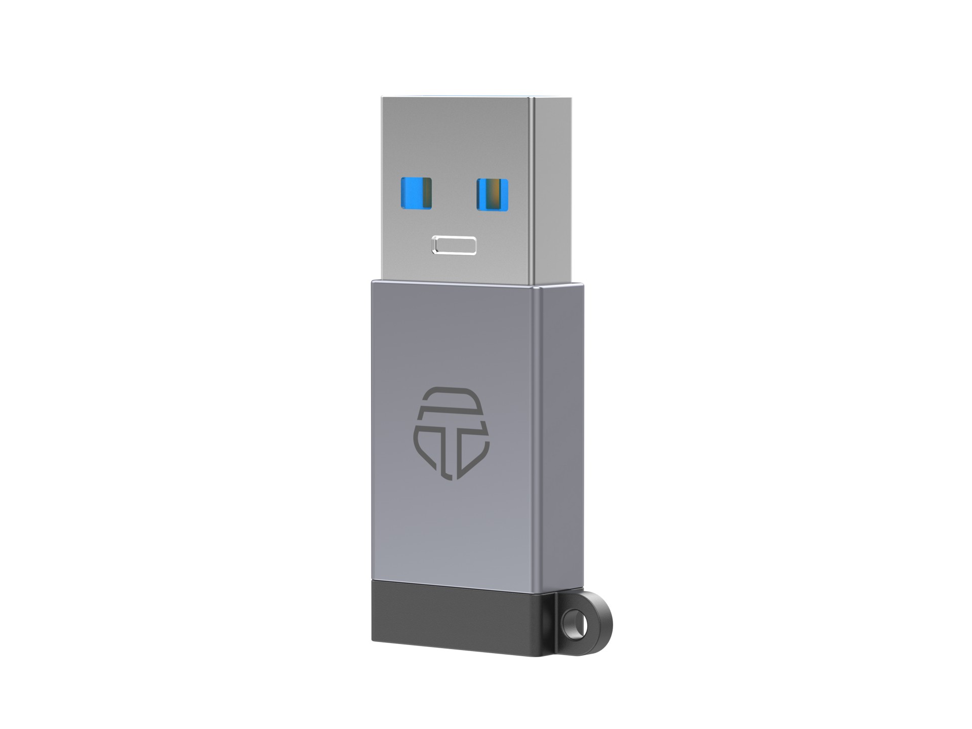 Techancy Adaptador USB-A para USB-C OTG KK2110 , liga de alumínio, suporte transferência de dados, c