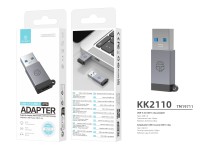 Techancy Adaptador USB-A para USB-C OTG KK2110 , liga de alumínio, suporte transferência de dados, c Techancy Adaptador USB-A para USB-C OTG KK2110 , liga de alumínio, suporte transferência de dados, c
