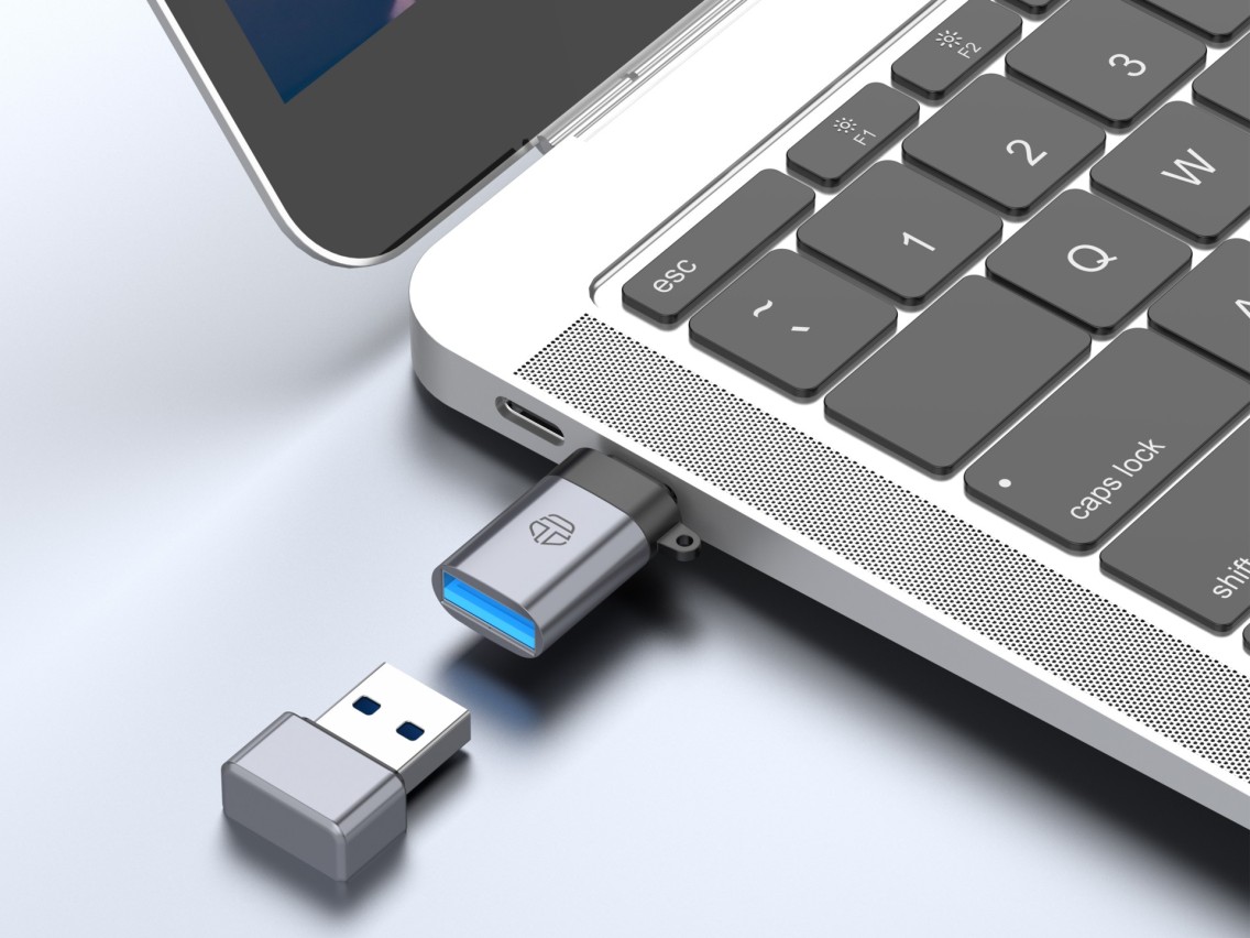 Techancy Adaptador USB-C para USB-A OTG KK2111, Alta Velocidade de Transferência, Carregamento Segu