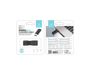 Techancy USB Flash Drive 128GB Black LB2901, USB 2.0, Compatible with PC/Mobile/Mac, Secure File Sto
