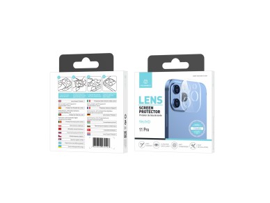 Techancy Protetor de Lente  para iPhone 11Pro TO6604, 9H Anti-riscos, Anti-digital, Ultrafino e HD, 