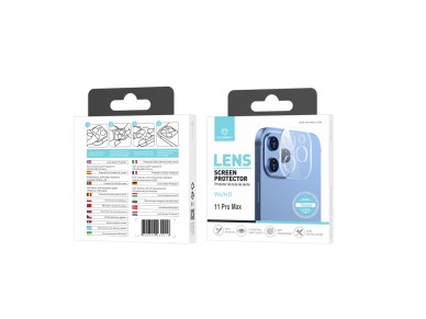 Techancy Protetor de Lente  para iPhone 11Pro Max TO6604, 9H Anti-riscos, Anti-digital, Ultrafino e 