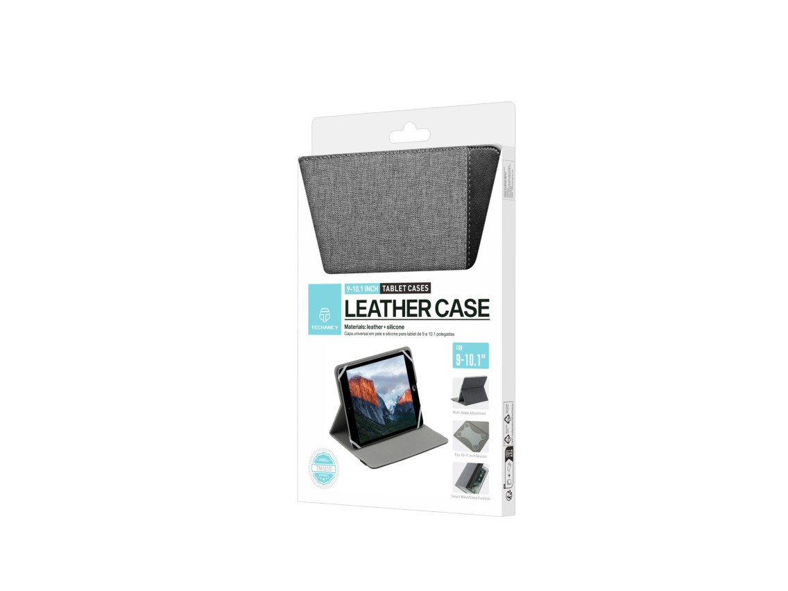 Techancy Capa Tablet TN1610 Universal Para 9-10.1 Polegadas Couro Silicone Ajustavel Multiangulos Fa