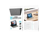 Funda universal Techancy TN1610 para tableta de 12-13 pulgadas, de cuero, silicona, ajustable, con b