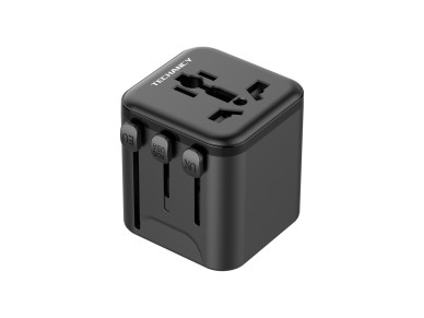 Techancy Adaptador Universal Viagem MB2502 Conversor Tomada Mundial 2500W 10A Compatibilidade UK EU 