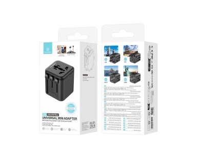 Techancy Adaptador Universal Viagem MB2502 Conversor Tomada Mundial 2500W 10A Compatibilidade UK EU Techancy Adaptador Universal Viagem MB2502 Conversor Tomada Mundial 2500W 10A Compatibilidade UK EU