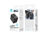 Techancy Adaptador Universal Viagem MB2503 Conversor Tomada Mundial GaN 25W 2500W 10A Compatibilidad