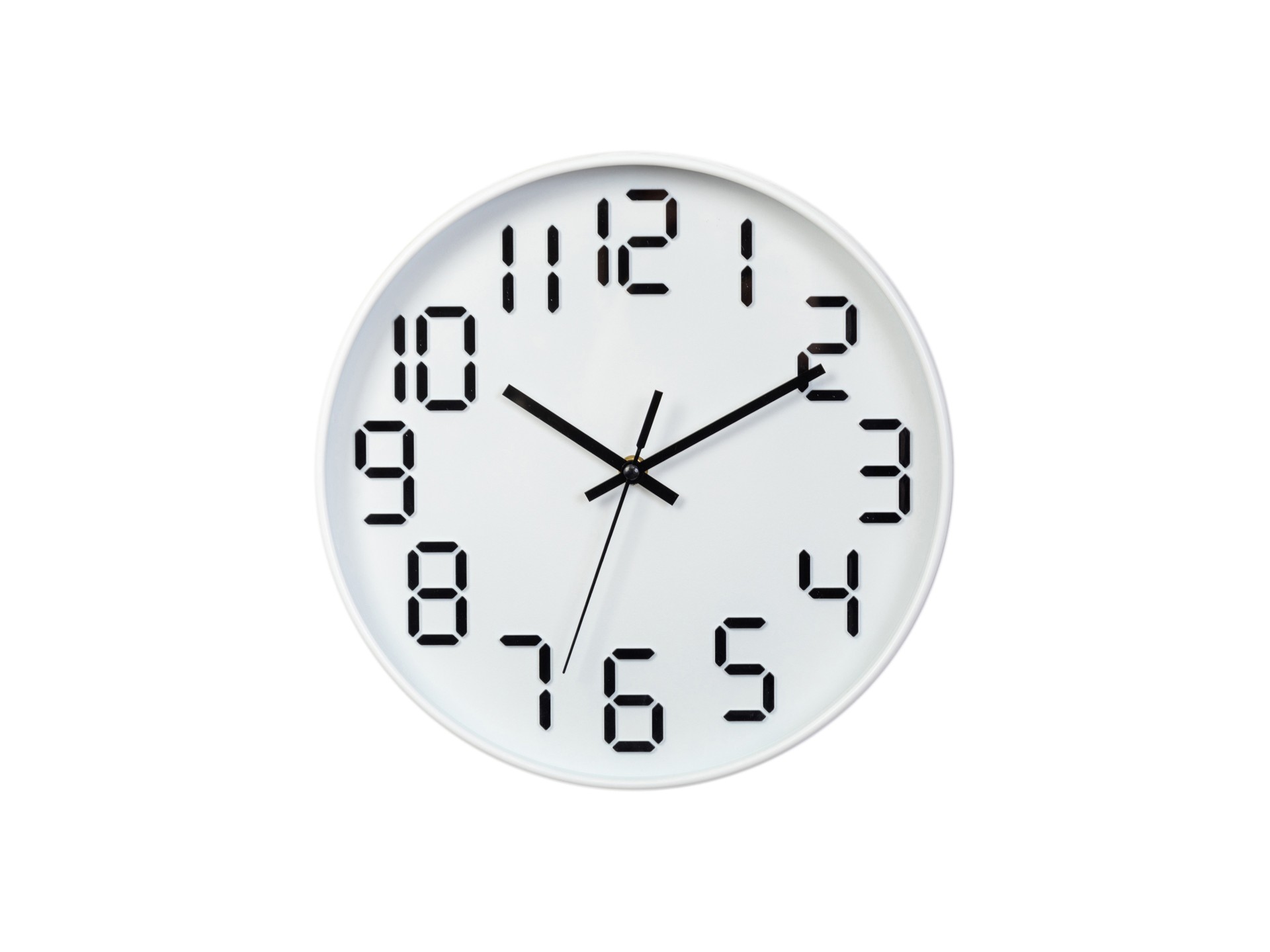 Techancy Wall Clock ME2621, 25 cm in diameter, 3d engraved, silent clock for home, office and kitche