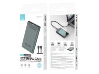 Techancy 2.5" SATA External HDD/SSD Enclosure Black MF1300, with Hi-Speed USB3.0, Portable