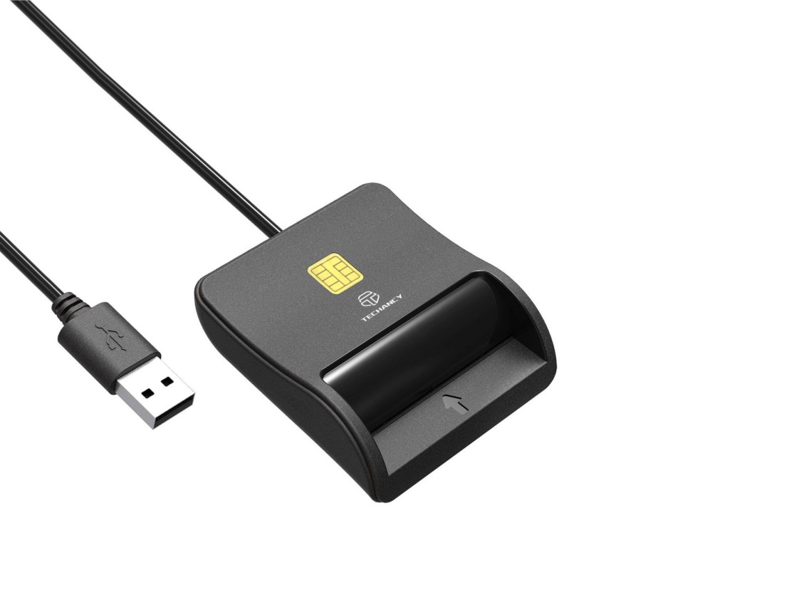 Techancy Smart Card Reader MI0631, USB 2.0, Supports Multiple Types, Compatible with Multiple System