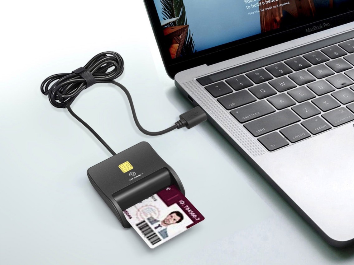 Techancy Smart Card Reader MI0631, USB 2.0, Supports Multiple Types, Compatible with Multiple System