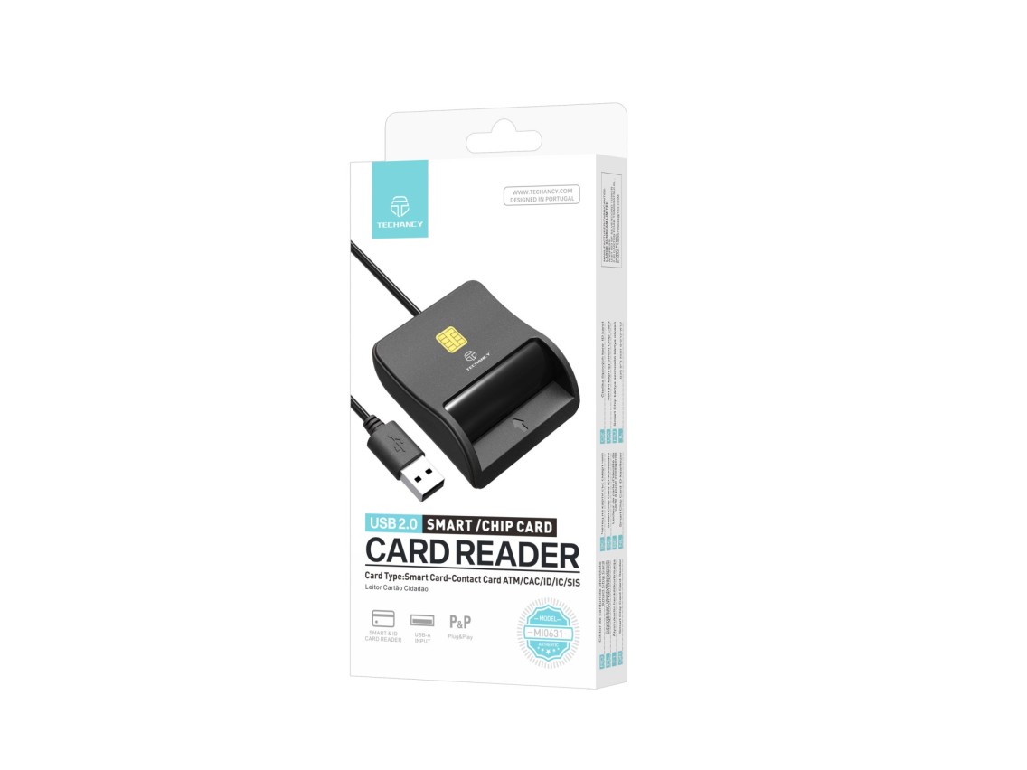 Techancy Smart Card Reader MI0631, USB 2.0, Supports Multiple Types, Compatible with Multiple System
