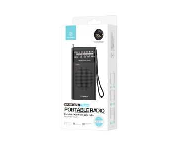 Radio FM/AM port�til Techancy MJ2924 con sintonizaci�n manual, conector para auriculares de 3,5 mm, 