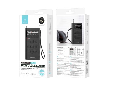 Radio FM/AM port�til Techancy MJ2924 con sintonizaci�n manual, conector para auriculares de 3,5 mm, 