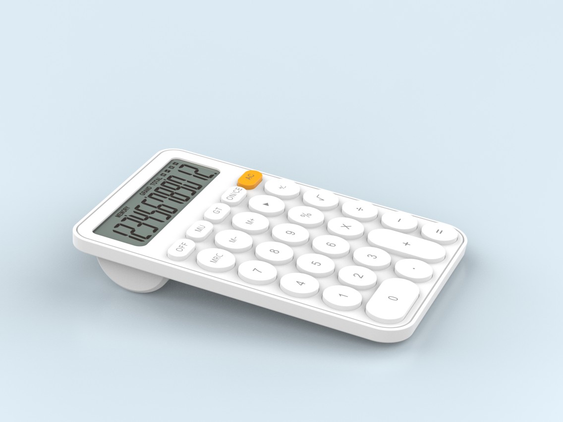 Techancy MK1165 LCD 12-digit desktop calculator with MRC GT MU functions and clear CE key, White