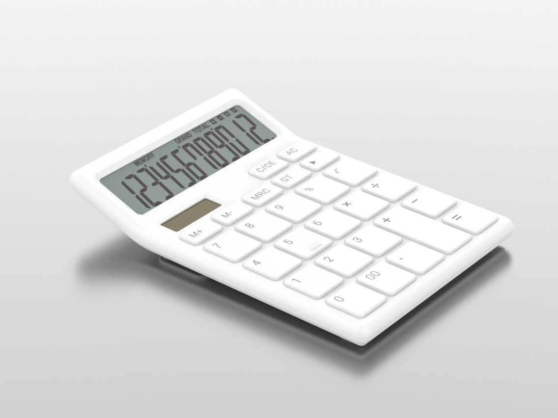 Techancy Calculadora de Mesa MK1166 12 D�gitos Dupla Energia Fun��o GT/MU ABS TM25001 Branco