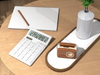 Techancy Calculadora de Mesa MK1166 12 D�gitos Dupla Energia Fun��o GT/MU ABS TM25001 Branco