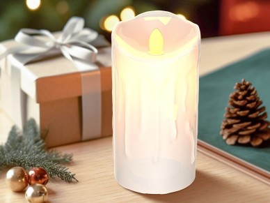 Vela LED Techancy ML1051 sin llama, realista, con forma de pilar y llama parpadeante, ideal para dec