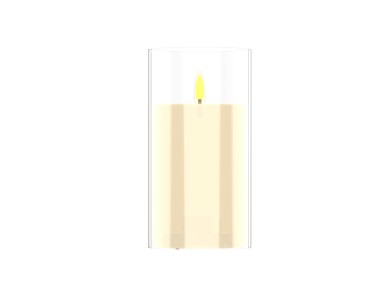 Vela LED Techancy ML1052 sin llama, transparente, realista, para decoraci�n navide�a, bodas, fiestas