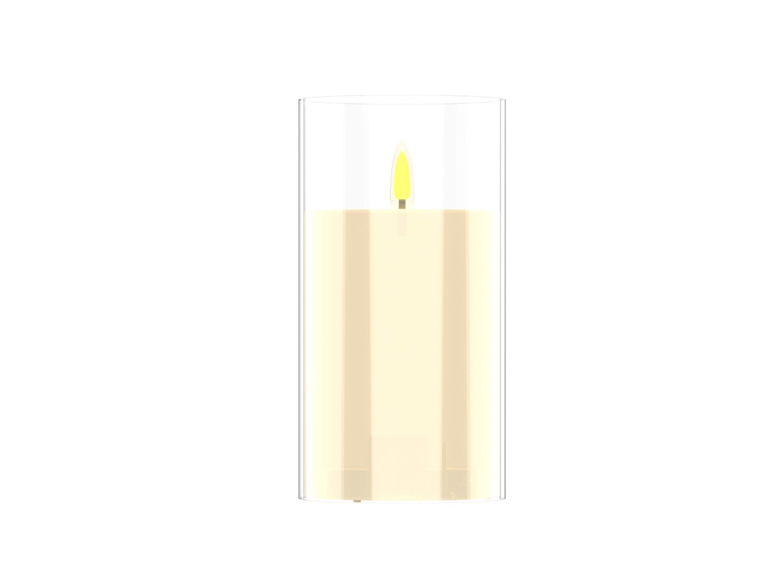 Techancy LED Candle ML1052 Flameless Pillar Transparent Cup Realistic Christmas Decoration Wedding P