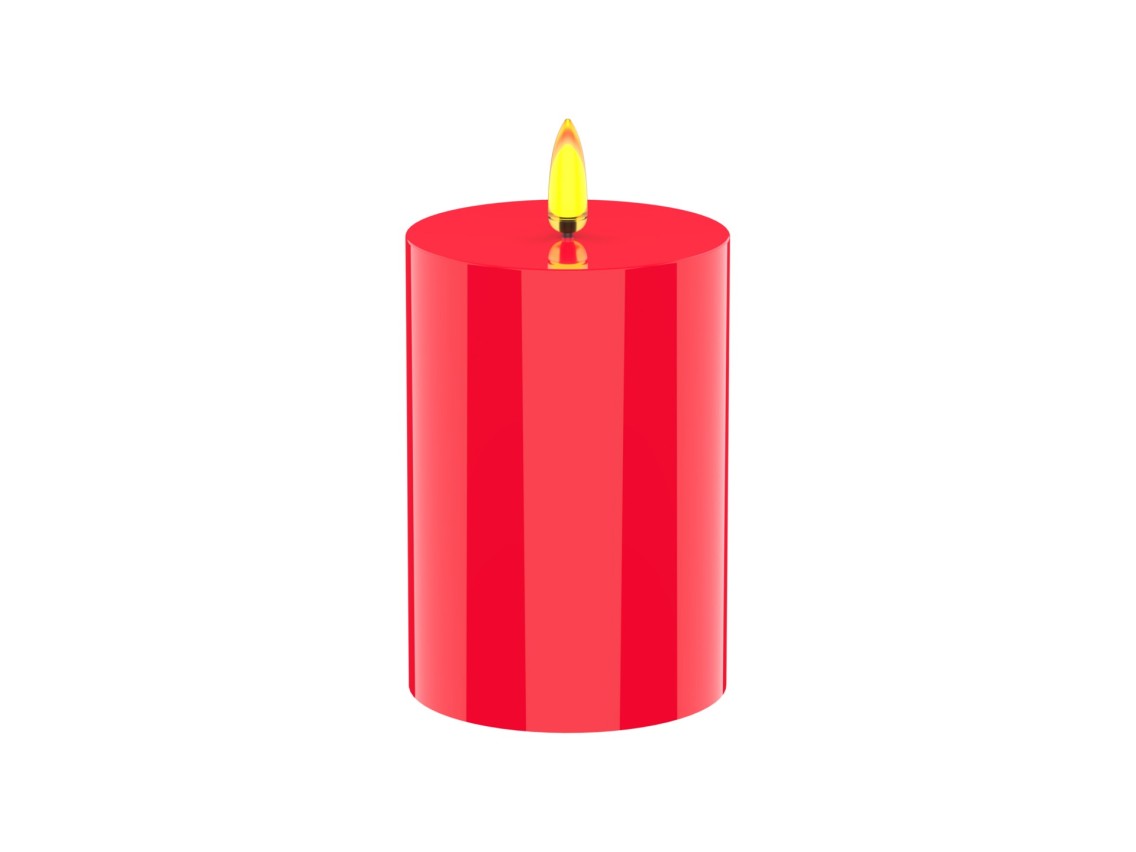 Vela LED Techancy ML1053 sin llama, pilar rojo, llama parpadeante realista, decoraci�n navide�a, bod