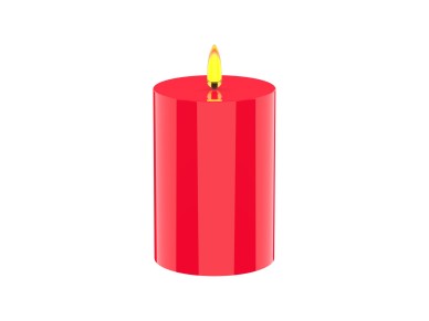 Vela LED Techancy ML1053 sin llama, pilar rojo, llama parpadeante realista, decoraci�n navide�a, bod
