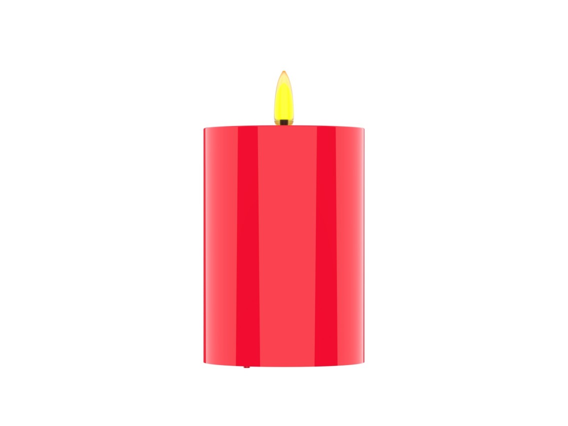 Vela LED Techancy ML1053 sin llama, pilar rojo, llama parpadeante realista, decoraci�n navide�a, bod