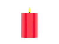 Vela LED Techancy ML1053 sin llama, pilar rojo, llama parpadeante realista, decoraci�n navide�a, bod