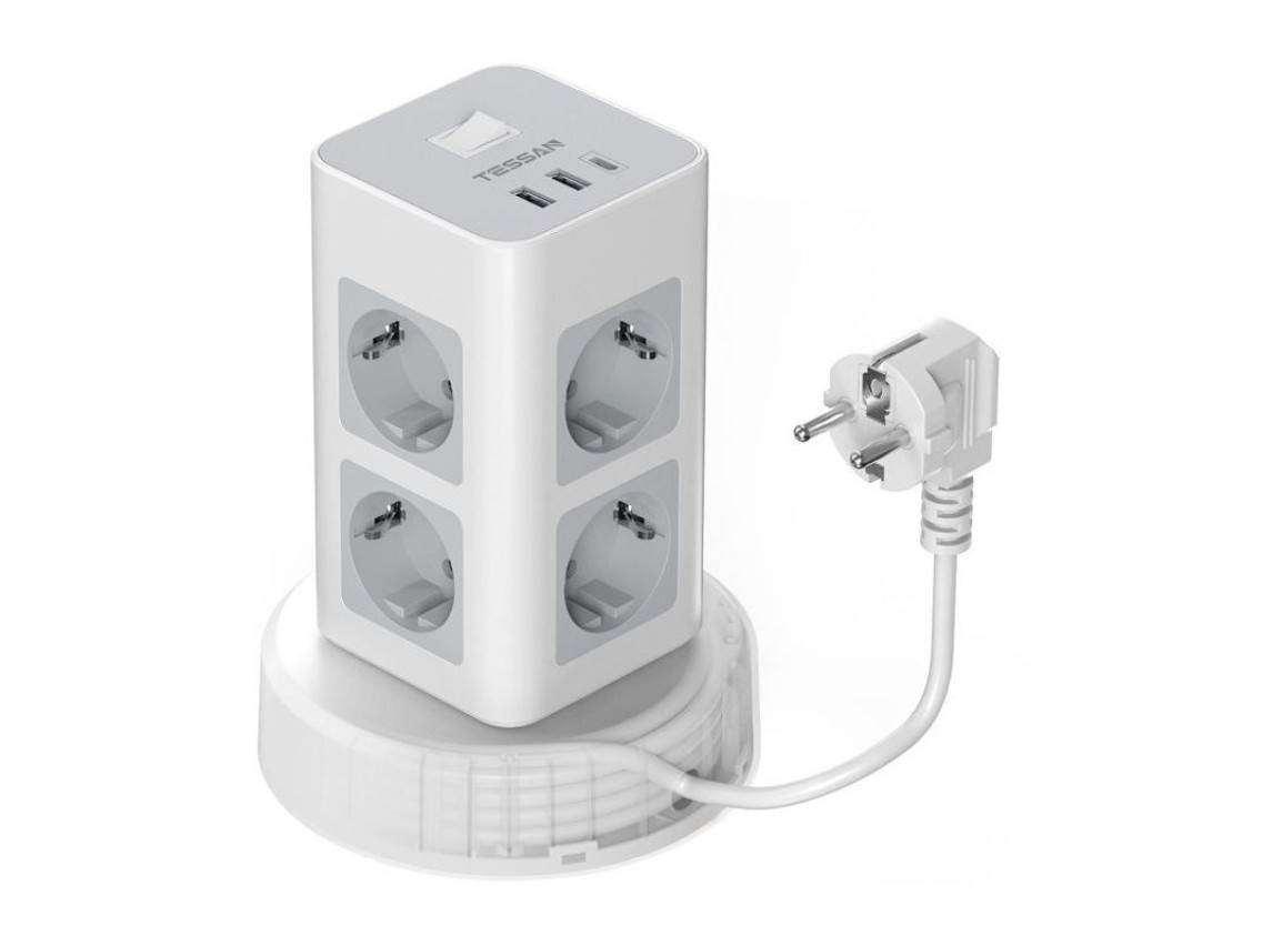 Tessan TPS03RX-DE-C power strip (white)