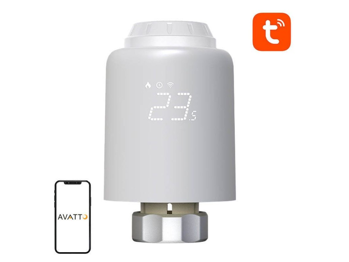 Válvula de radiador con termostato inteligente Avatto TRV07 Zigbee 3.0 TUYA
