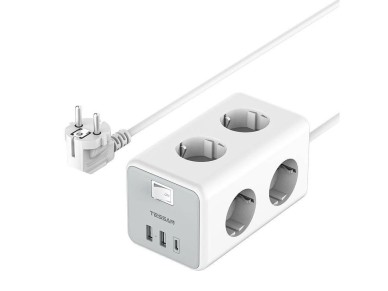 Regleta de enchufes TESSAN TS-306-C