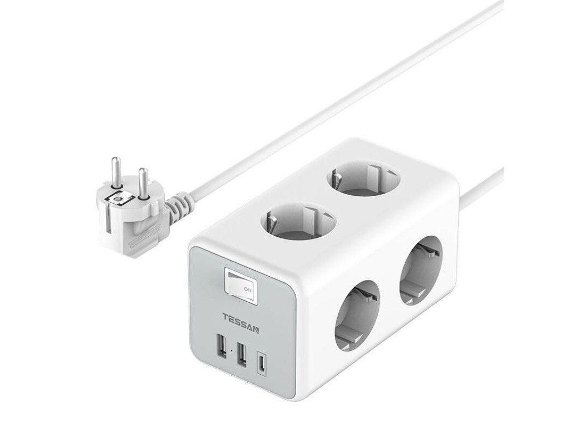 Regleta de enchufes TESSAN TS-306-C