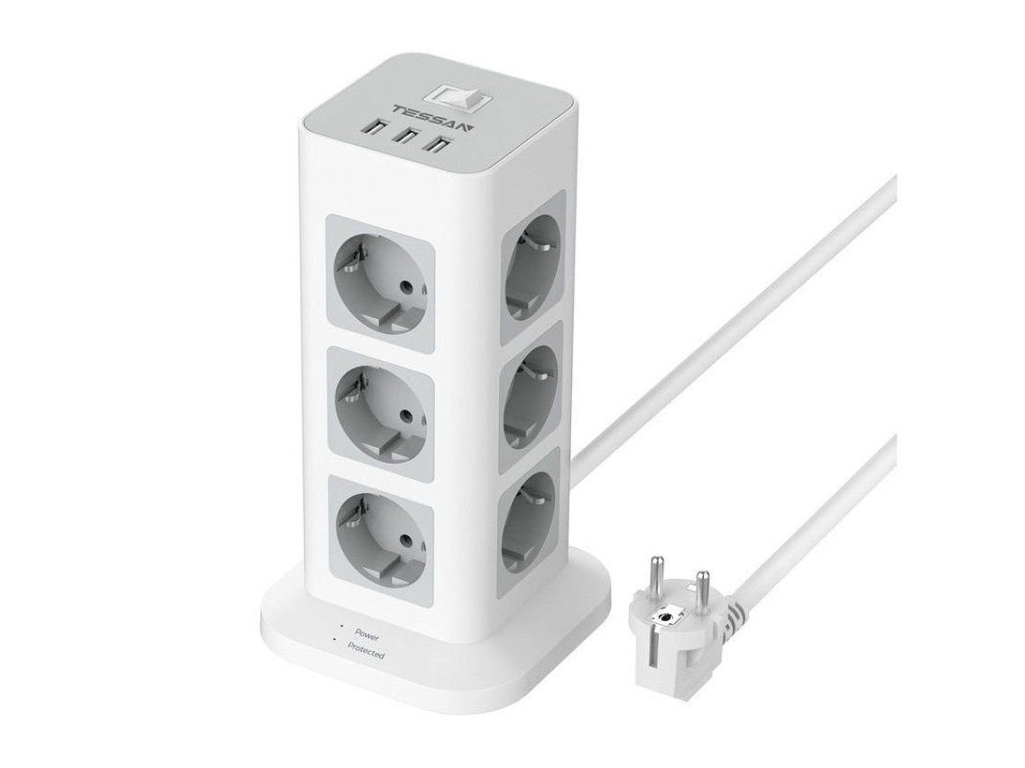 Regleta de enchufes Tessan TS-TPS04-DE (blanca)
