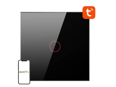 Interruptor de luz inteligente WiFi Avatto TS02-EU-B1 1 vía TUYA (negro) Interruptor de luz inteligente WiFi Avatto TS02-EU-B1 1 vía TUYA (negro)