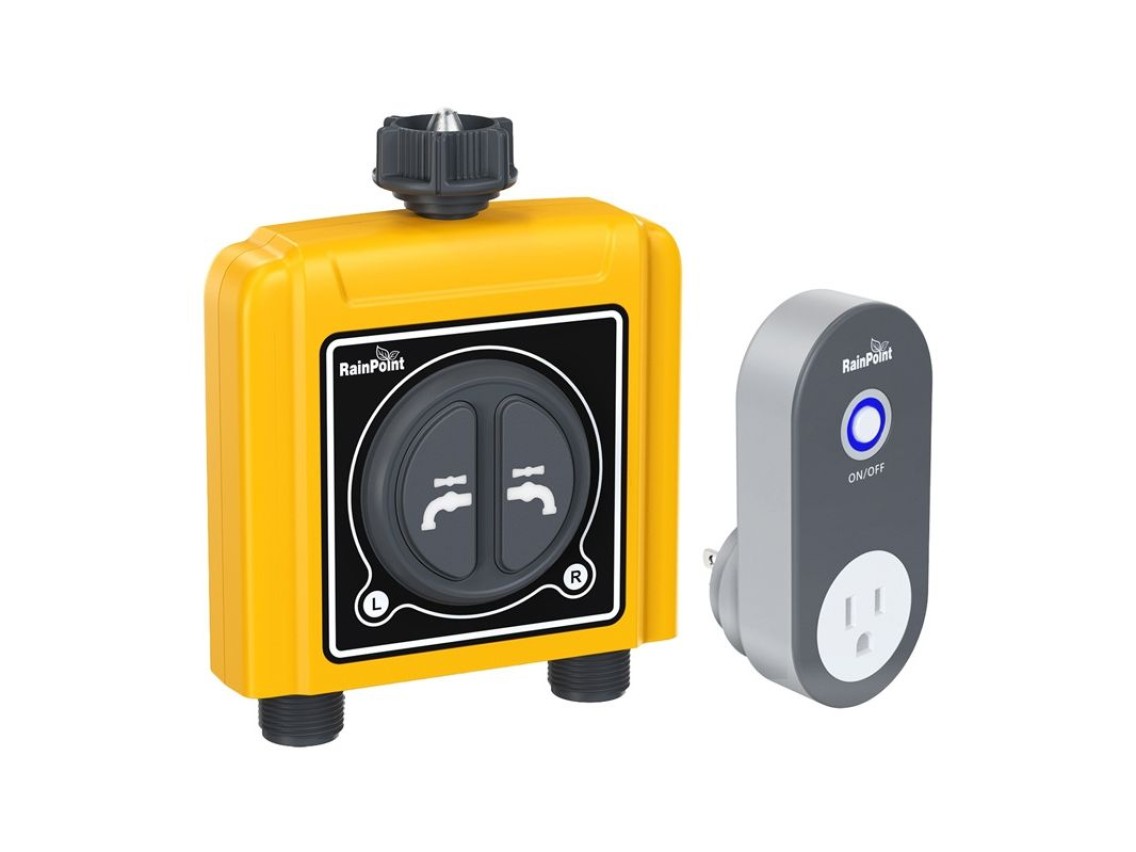 Controlador de riego RainPoint de 2 zonas con aplicación