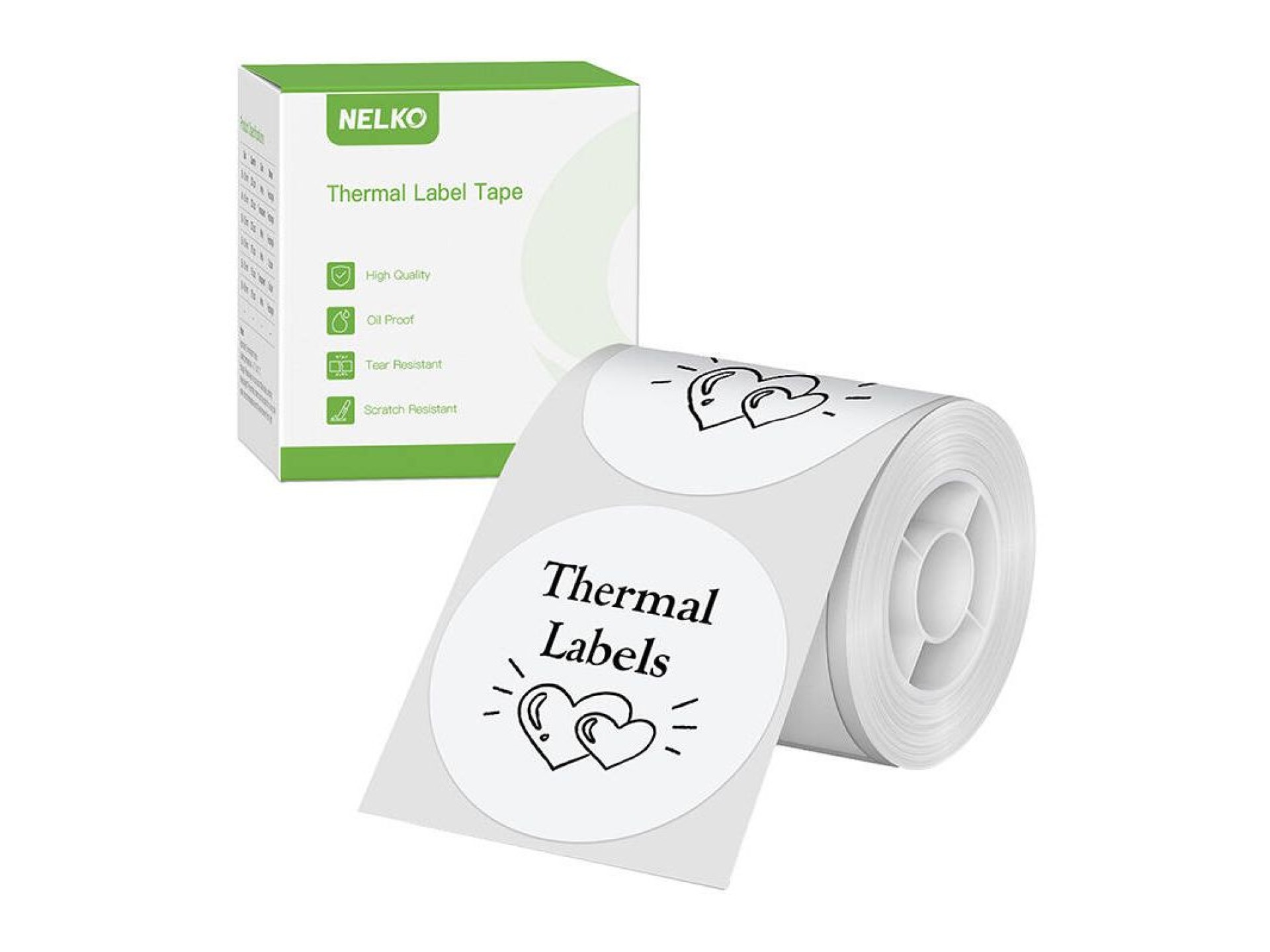 Etiqueta térmica Nelko para impressora de etiquetas PM220 (branca, 50*50 mm)