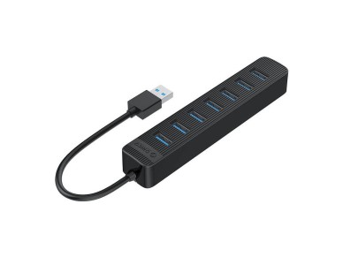 Adaptador concentrador USB a 7 puertos USB 3.0 Orico TWU3 (negro)