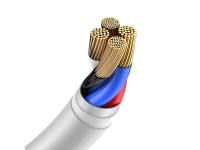 Cable Baseus Simple Wisdom USB-Lightning 1,5 m 2,4A blanco 2 uds Cable Baseus Simple Wisdom USB-Lightning 1,5 m 2,4A blanco 2 uds