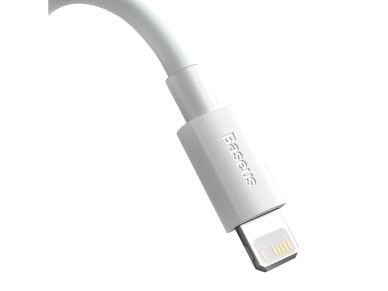 Cable Baseus Simple Wisdom USB-Lightning 1,5 m 2,4A blanco 2 uds